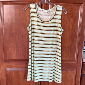 LOGO by Lori Goldstein Striped Sleeveless Tunic Top